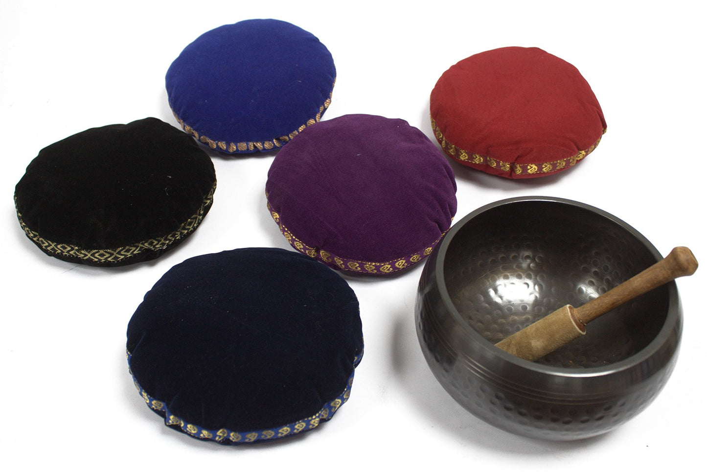 Singing Bowl Velvet Cushion - 16cm